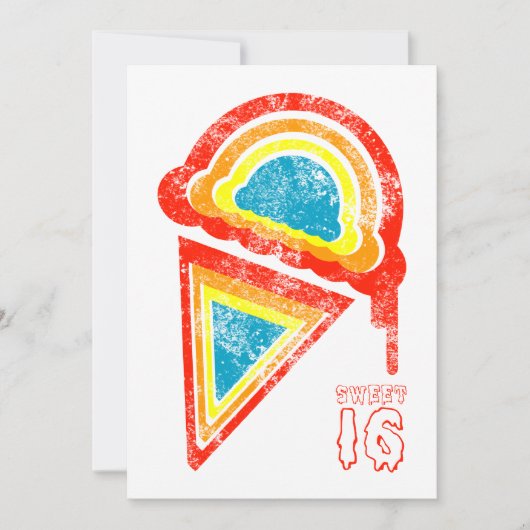 Invitation Dégustation de crème glacée sweet sixteen (Devant)