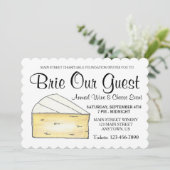 Invitation Dégustation de fromages à vin Cocktail Party Brie  (Debout devant)