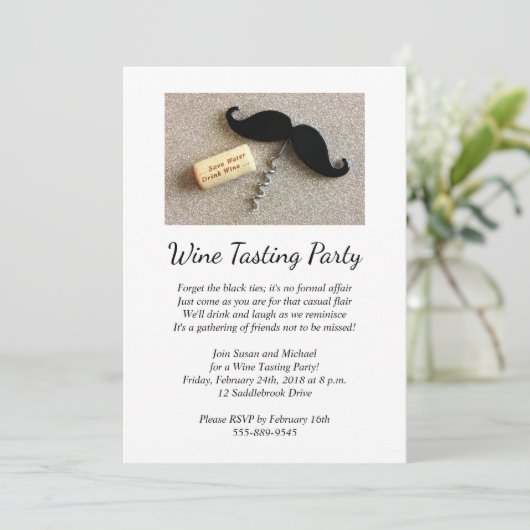 Invitation Dégustation de vin (Debout devant)