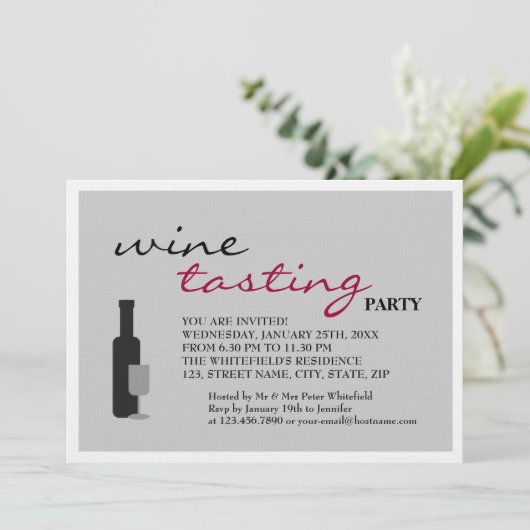 Invitation Dégustation de vin (Debout devant)