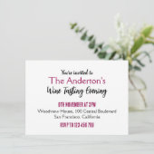 Invitation Dégustation de vin (Debout devant)