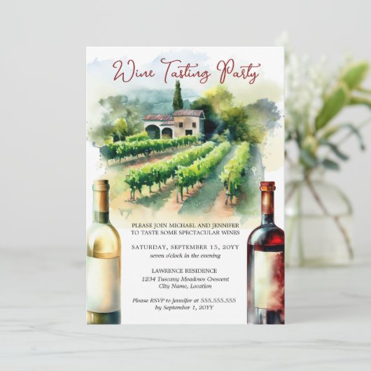 Invitation Dégustation de vin (Debout devant)