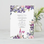 Invitation Dégustation de vin à la Fête des mariées florale d (Debout devant)