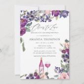 Invitation Dégustation de vin à la Fête des mariées florale d (Devant)