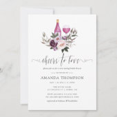 Invitation Dégustation de vin à la Fête des mariées florale e (Devant)