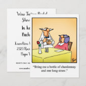 Invitation Dégustation de vin amusant Fêtes des mariées (Devant / Derrière)