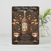 Invitation Dégustation de vin Anniversaire (Debout devant)