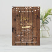 Invitation Dégustation de vin Anniversaire Fête Bois N'IMPORT (Debout devant)