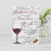 Invitation Dégustation de vin Bachelorette Party Moderne Mini (Debout devant)