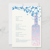 Invitation Dégustation de vin Bachelorette Week-end Papillons (Dos)