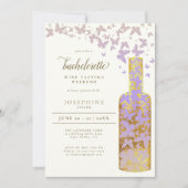 Invitation Dégustation de vin Bachelorette Weekend Gold Butte (Devant)