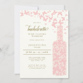 Invitation Dégustation de vin Bachelorette Weekend Papillons  (Devant)