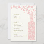 Invitation Dégustation de vin Bachelorette Weekend Papillons  (Dos)