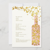 Invitation Dégustation de vin Bachelorette Weekend Papillons (Dos)