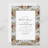 Invitation Dégustation de vin Bourgogne prune et or Shower de (Devant)