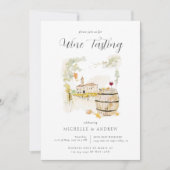 Invitation Dégustation de vin d'aquarelle QR Code Wedding sho (Devant)