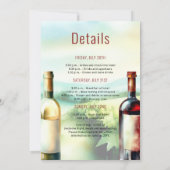 Invitation Dégustation de vin de la Bachelorette moderne Dest (Dos)