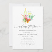 Invitation Dégustation de vin de la Fête des mariées tropical (Devant)