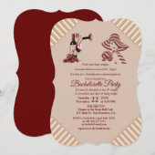 Invitation Dégustation de vin de marsala Bachelorette Party (Devant / Derrière)