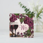 Invitation Dégustation de vin de raisins rouges et verts vint (Debout devant)