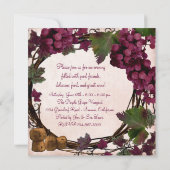 Invitation Dégustation de vin de raisins rouges et verts vint (Dos)