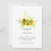 Invitation Dégustation de vin de tournesol fête d'anniversair (Devant)