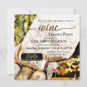 Invitation Dégustation de vin de vignoble ou de cave artistiq (Devant)