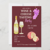 Invitation Dégustation de vin et de fromage (Devant)