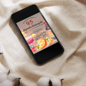 Invitation Dégustation de vin et de fromage 95e anniversaire