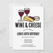 Invitation Dégustation de vin et de fromage Anniversaire Croq (Devant)