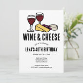Invitation Dégustation de vin et de fromage Anniversaire Croq (Debout devant)