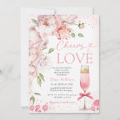 Invitation Dégustation de vin Fête des mariées florale (Devant)