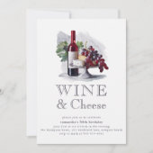 Invitation Dégustation de vin Fromage Soirée fête 50e anniver (Devant)