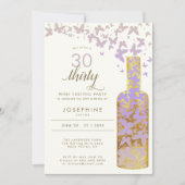Invitation Dégustation de vin Gold Boho Butterflies 30e anniv (Devant)