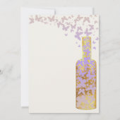 Invitation Dégustation de vin nuptiale Gold Lilac Papillons B (Dos)