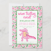 Invitation Dégustation de vin Preppy Alligator (Devant)