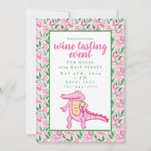 Invitation Dégustation de vin Preppy Alligator (Devant)