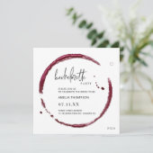 Invitation Dégustation de vin rouge Week-end Bachelorette Par (Debout devant)