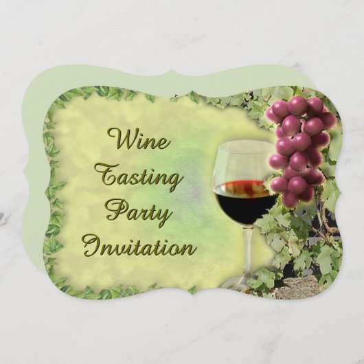 Invitation Dégustation De Vins (Devant / Derrière)