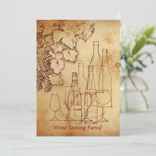 Invitation Dégustation de vins (Debout devant)