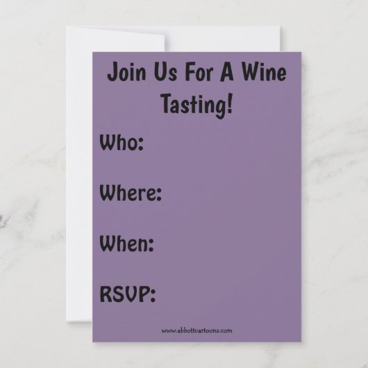 Invitation Dégustation De Vins Drôle (Dos)