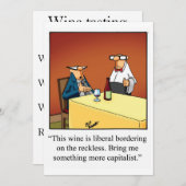 Invitation Dégustation De Vins Drôle "Spectickles" (Devant / Derrière)