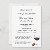 Invitation Dégustation de vins et de fromages sur mesure (Dos)