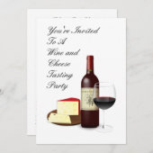 Invitation Dégustation de vins et de fromages sur mesure (Devant / Derrière)