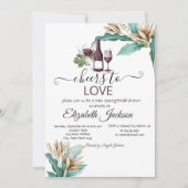 Invitation Dégustation de vins Fête des mariées aux fleurs de (Devant)