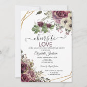 Invitation Dégustation de vins Fête des mariées aux fleurs de (Devant)