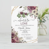 Invitation Dégustation de vins Fête des mariées aux fleurs de (Debout devant)