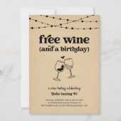 Invitation Dégustation De Vins Gratuit Amusante Fête D'Annive (Devant)