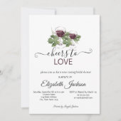 Invitation Dégustation de vins raffinée Fête des mariées Bour (Devant)