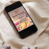 Invitation Dégustation espagnole de vin et de fromage 30ème a